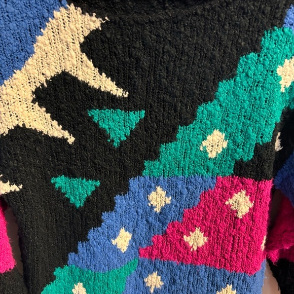 Vintage Allison Smith Black Textured Sweater - Picture 3 of 5